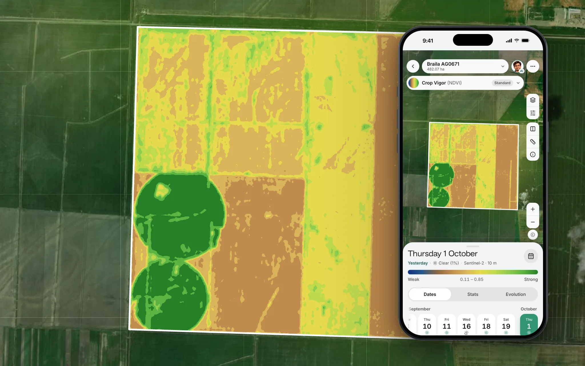 Solutions card — Satellite monitoring